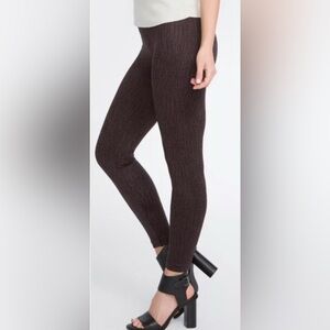 NWOT Spanx Leggings‎ Look At Me Now Seamless Brown Black Animal Print Large